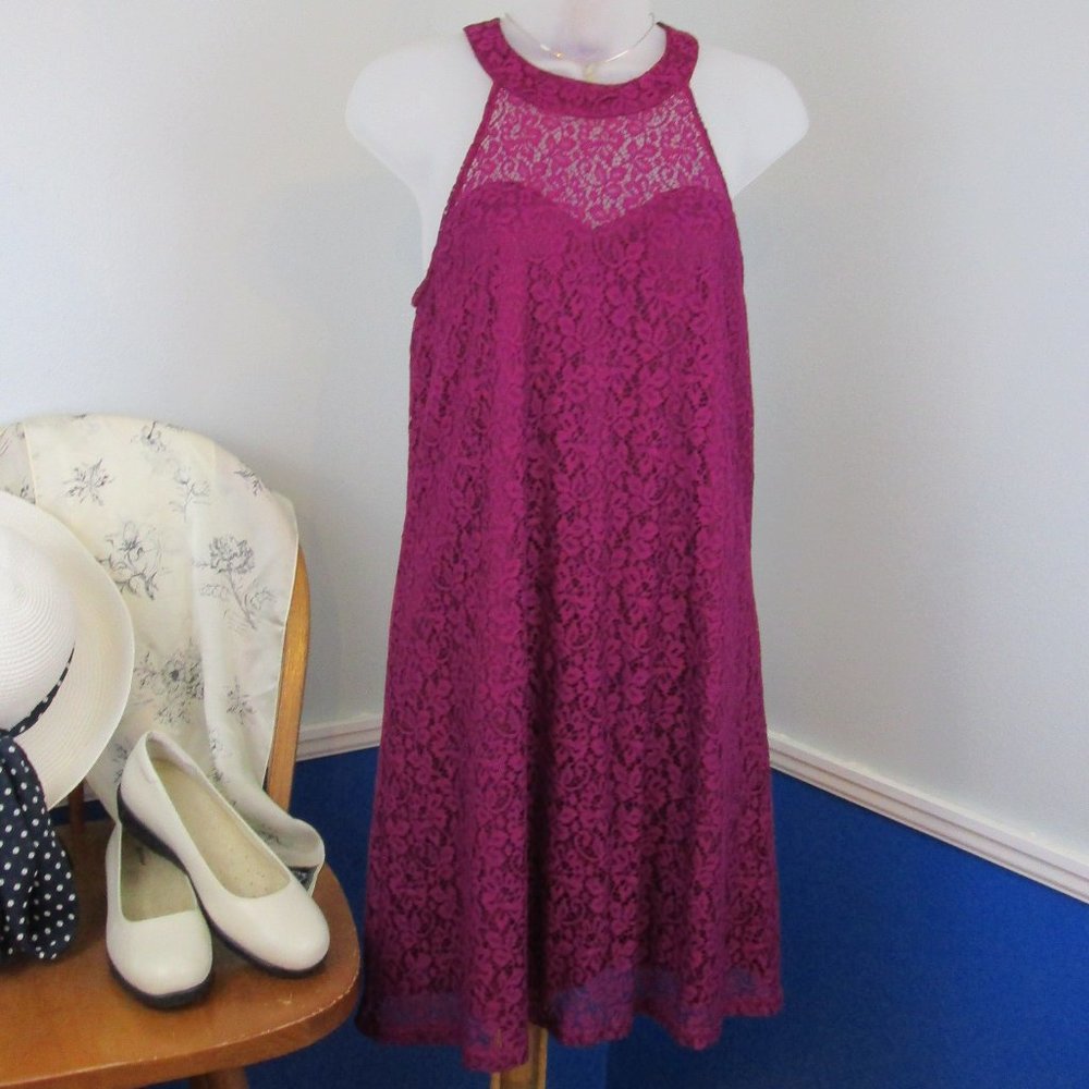 Candie's Sleeveless Lace Overlay Dress